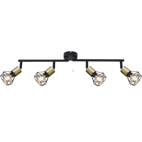   Mennyezeti spot lámpa, fekete-sárgaréz, négy foglalattal - Xara Globo 54802S-4AB