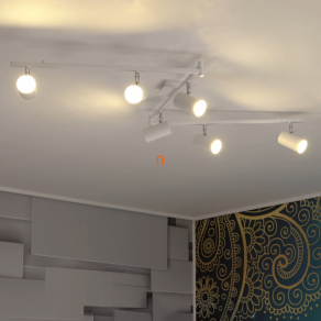   Mennyezeti spot lámpa, fehér, hat foglalattal - Robby Globo 57910-6W