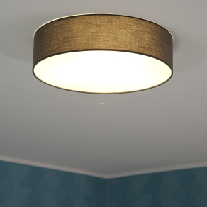   Textil mennyezeti lámpa antracit színben 3 foglalattal - Sanna Globo 15585D