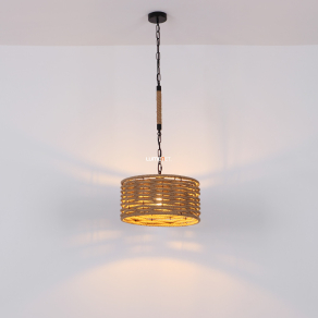   Függesztett lámpa, fonott kenderkötél burával - Halia Globo 15679H1