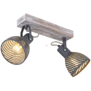   Mennyezeti spot lámpa, szürke-fehér, két foglalattal - Mori Globo 54661-2