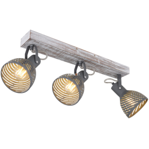   Mennyezeti spot lámpa, szürke-fehér, három foglalattal - Mori Globo 54661-3