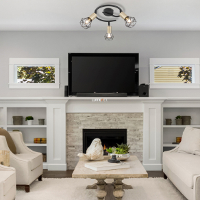   Mennyezeti spot lámpa, három foglalattal, fekete-sárgaréz - Xara Globo 54802S-3AB