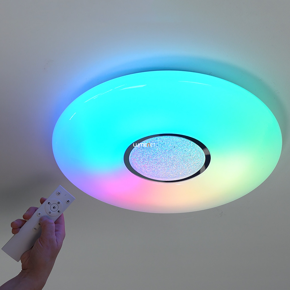 Szabályozható színátmenetes mennyezeti LED lámpa távirányítóval (Sully-RGBW)