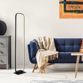   LED állólámpa, fekete, 130 cm - Silla Globo 67262SB, 3000 K, 819 lm, 24 W