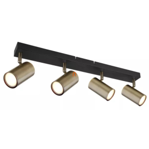   Spot lámpa, antikolt réz hatású, 4 foglalattal - Robby Globo 57911-4M