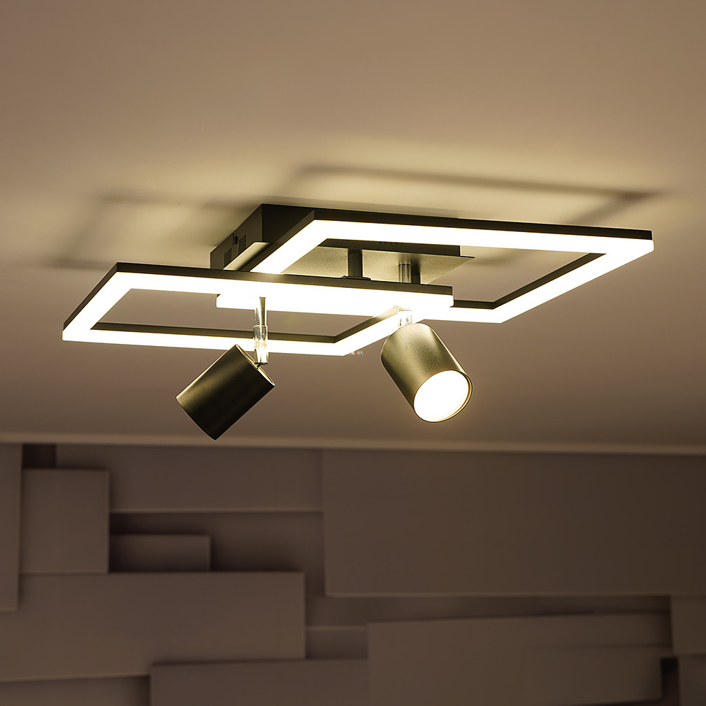 Spot lámpa 2 foglalattal, LED keretvilágítással (Danny)