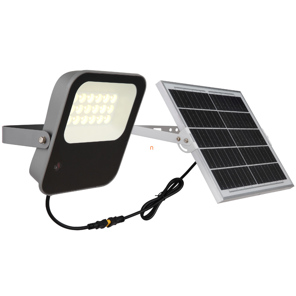 Napelemes fali LED lámpa mozgásérzékelővel, távirányítóval, melegfehér (Solar)