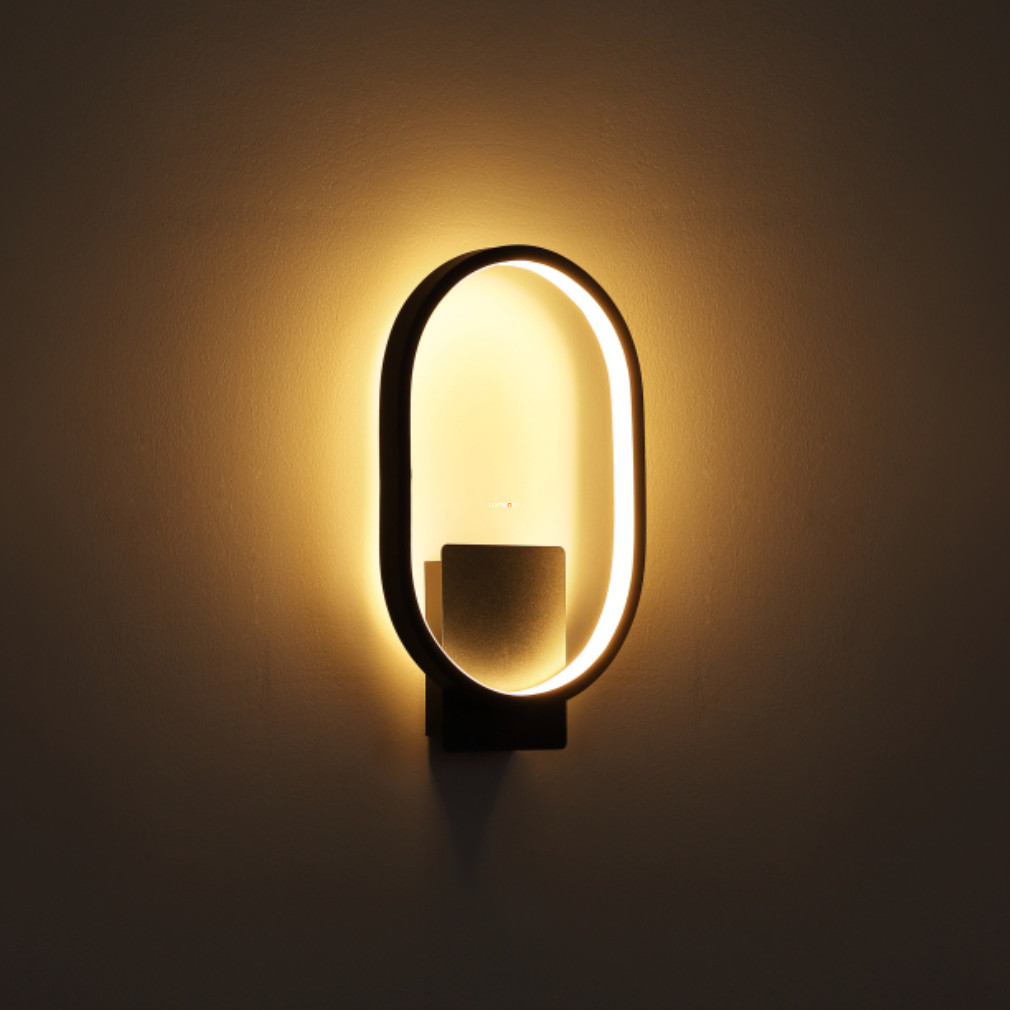 Kültéri fali LED lámpa fém modern stílusban, ovális (Naggy)