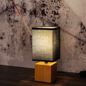   Fa kockás éjjeli lámpa, 30 cm - Valentino Globo 21628B, 1xE27 foglalattal, 230 V