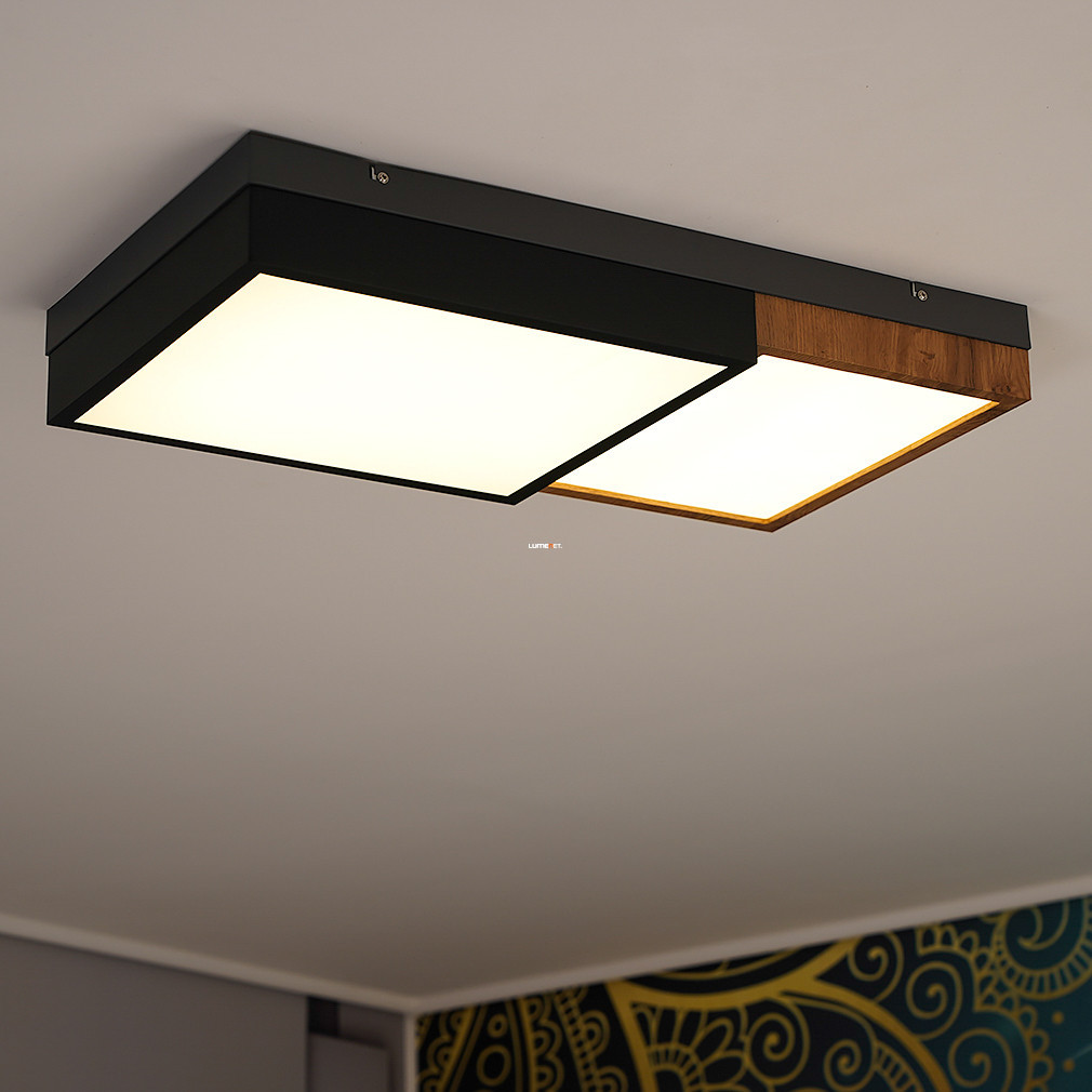 Fali kapcsolóval szabályozható mennyezeti LED lámpa keretvilágítással (Gundi)