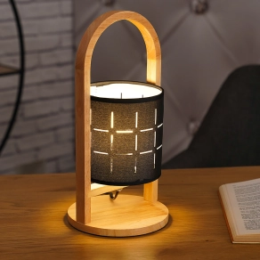   Fa asztali lámpa, 33 cm - Ninja Globo 21506B, 1xE14 foglalattal