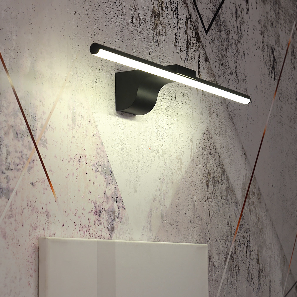 Fali LED lámpa matt fekete színben 60,8 cm (Pepe)