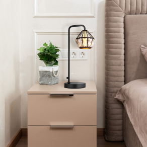   Asztali lámpa kristály berakással, 43 cm - Lois Globo 54359T, 1xE14 foglalattal, 230 V