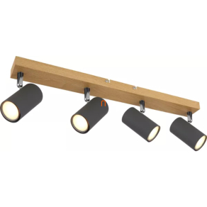   Spot lámpa, fa hatású 4 foglalattal - Robby Globo 57911-4G