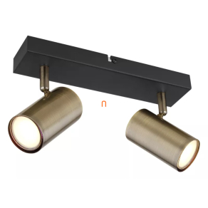   Spot lámpa, antikolt réz hatású, 2 foglalattal - Robby Globo 57911-2M