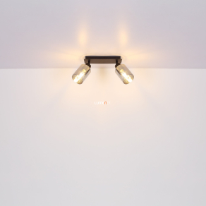   Mennyezeti spot lámpa, fekete, két foglalattal - Hadera Globo 15465-2