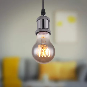   E27 LED fényforrás, 4,5W, 150lm, candlelight, füstszínű üveg