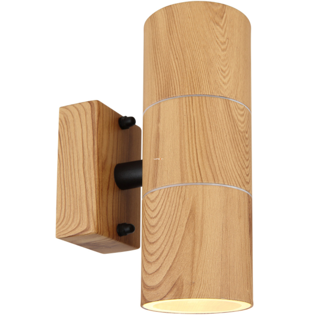 Kültéri fa hatású fali lámpa 2 foglalattal (Style)