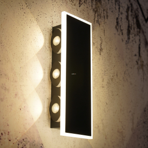   Indirekt fényű fali LED lámpa matt fekete színben - Saidy Globo 78408-6