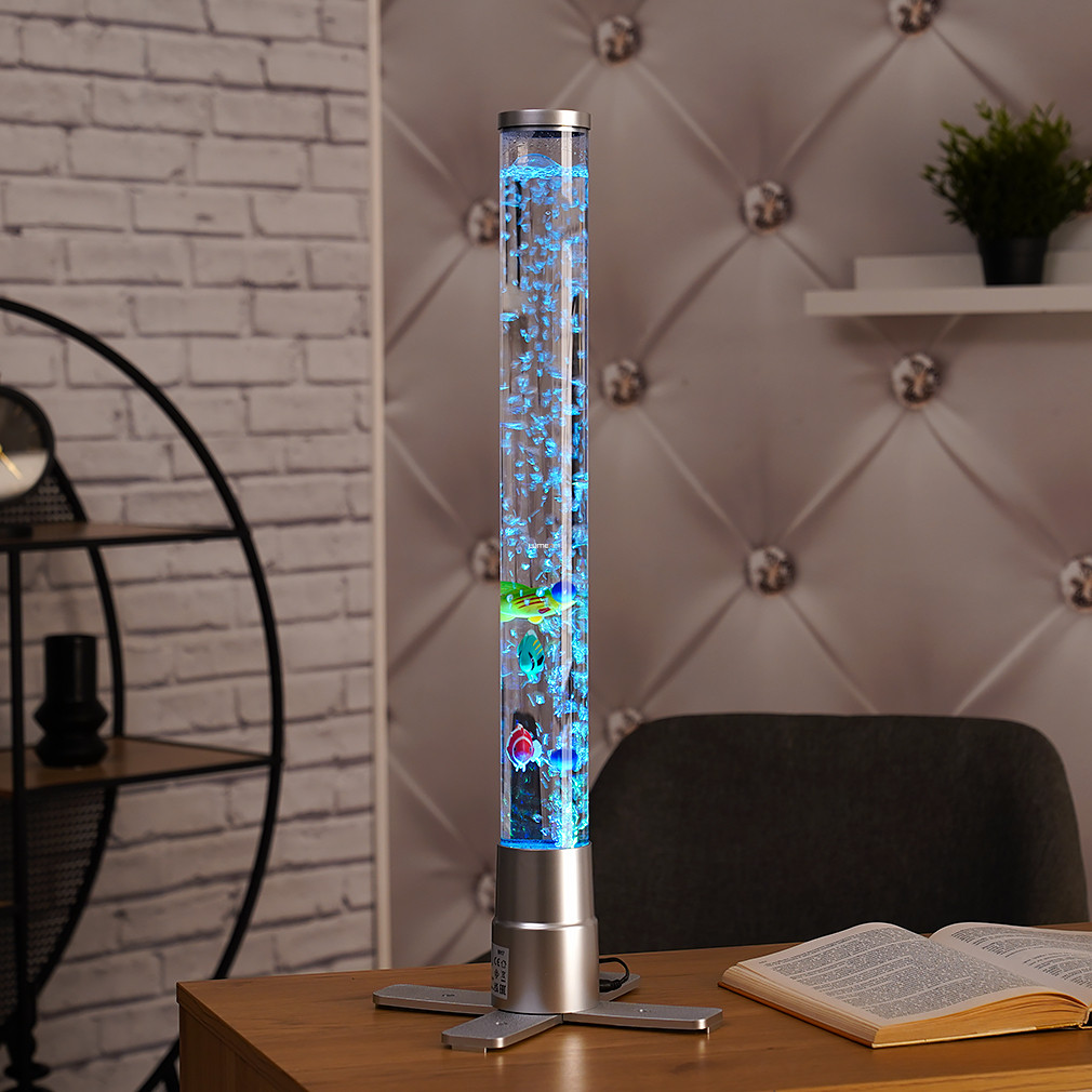 LED dekorációs állólámpa, 61,1 cm, ezüst (Mendoza RGB)