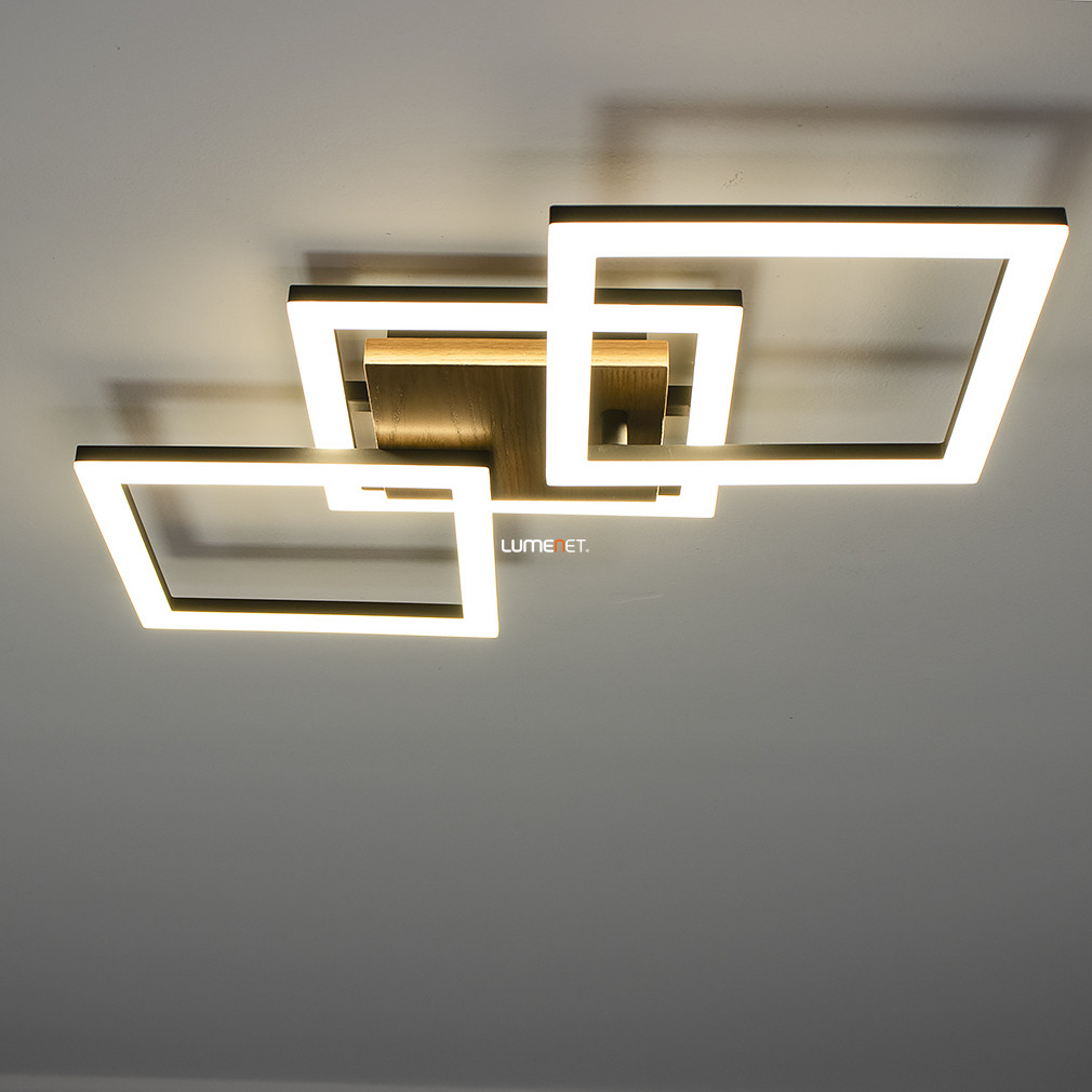 Modern mennyezeti LED lámpa, fa hatású (Kerry)