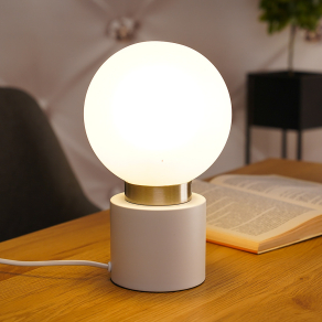   Asztali lámpa gömb fehér színben, 24 cm - Marka Globo 21003WN, 1xE14 foglalattal