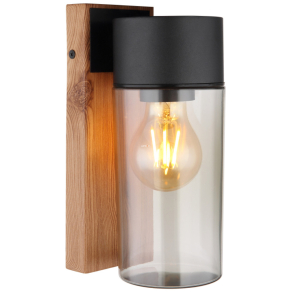   Kültéri mozgásérzékelős állólámpa, fekete-füstszínű - Etsi Globo 31975