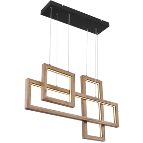   Fa hatású függesztett LED lámpa, 3 keretes - Mandera Globo 67287H1