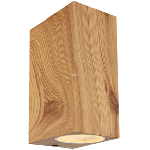   Kültéri fa hatású fali lámpa 2 foglalattal - Veronika Globo 34164-2W