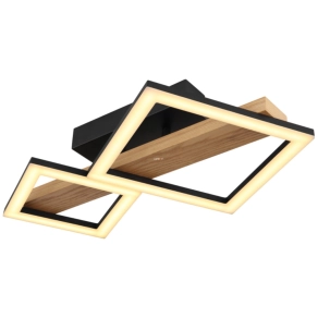   Fa hatású mennyezeti LED lámpa melegfehér fényű - Dustin Globo 67288D