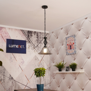   Kovácsoltvas hatású függesztett lámpa - Gonny Globo 60298H