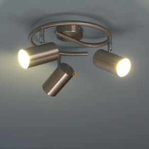   Karos spot lámpa nikkel színben 3 foglalattal - Allvi Globo 57914-3N