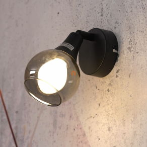 Füstszínű fali spot lámpa - Glyptar Globo 57904-1