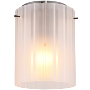   Mennyezeti lámpa barázdált üveg burával, opál - Tulivar Globo 15904DF