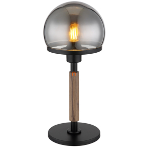   Füstszínű asztali lámpa, 40 cm - Haku Globo 21954S - billenőkapcsolós, 1xE27 foglalattal, 230 V