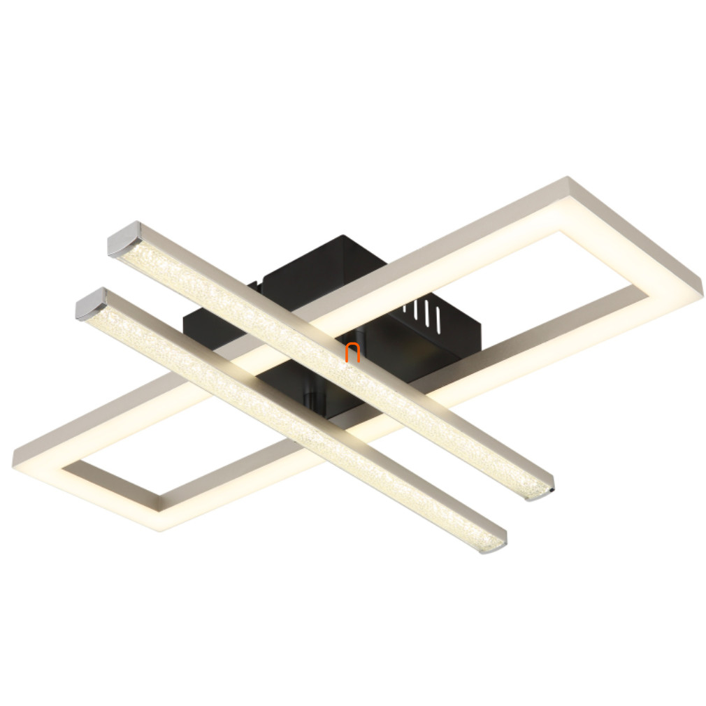 Állítható mennyezeti LED lámpa nikkel színben kristály berakással - Highway Globo 672843N