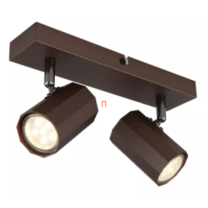   Bordázott spot lámpa sötét bronz színben, 2 foglalattal - James Globo 57919-2