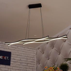   Hullámos függesztett LED lámpa fekete színben - Geronimo Globo 67206H