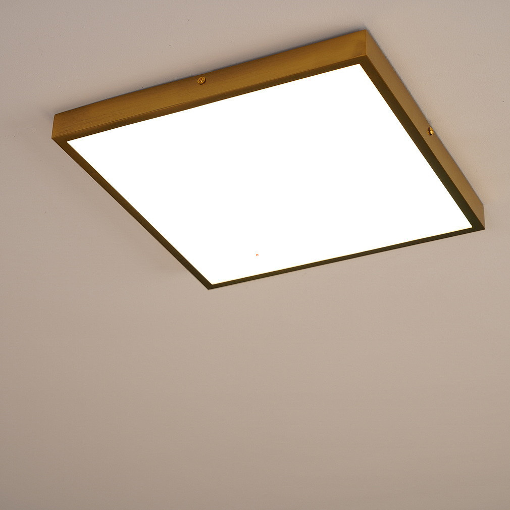 Mennyezeti LED lámpa arany színű keretben, 35x35 cm (Tibey)