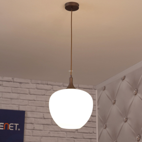   Függesztett lámpa gömb búrával, kávébarna színben - Maxy Globo 15548H1C