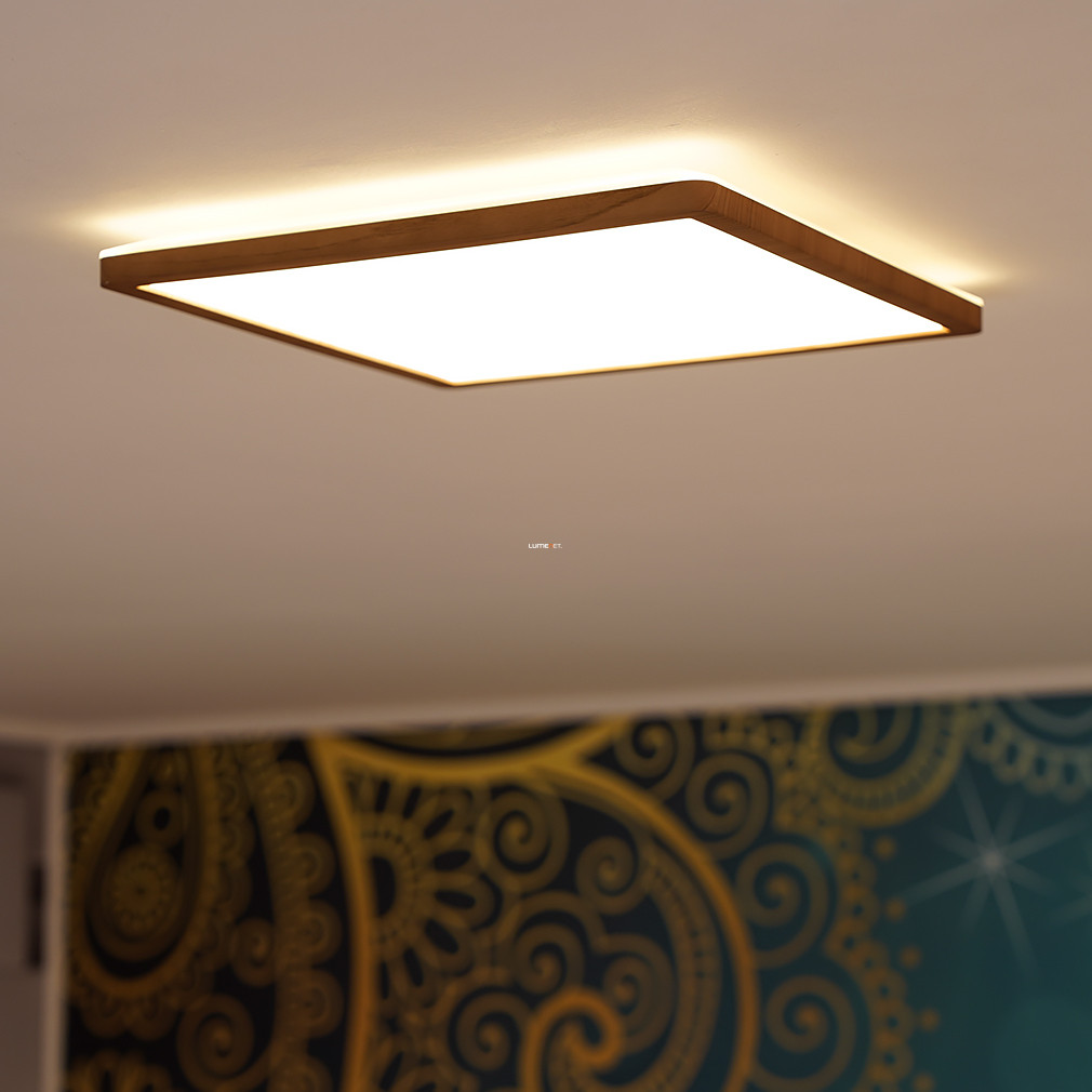Fali kapcsolóval szabályozható mennyezeti LED lámpa, szögletes (Sapana)