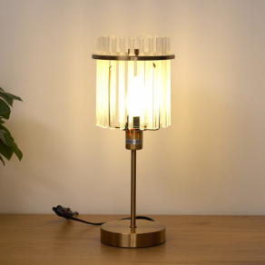   Üvegpálcás asztali lámpa, 37 cm - Gorley Globo 15698TM - billenőkapcsolós, 1xE14 foglalattal, 230 V