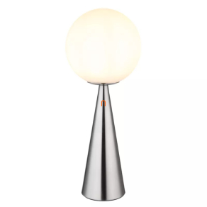   Asztali lámpa nikkel színben, 49 cm - Pinapl Globo 21031N - billenőkapcsolós, 1xE27 foglalattal, 230 V