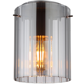   Mennyezeti lámpa barázdált üveg burával, füstszínű - Tulivar Globo 15904DS