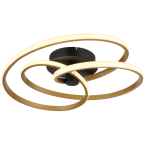   Szalag hatású mennyezeti LED lámpa matt fekete színben - Glyxar Globo 67183-40G