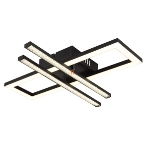   Állítható mennyezeti LED lámpa fekete színben kristály berakással - Highway Globo 672843S