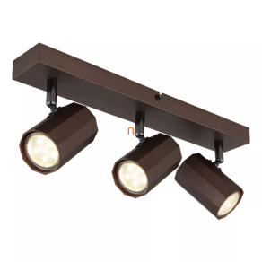   Bordázott spot lámpa sötét bronz színben 3 foglalattal - James Globo 57919-3