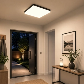   Mennyezeti LED lámpa fekete színben, 30x30 cm - Matthew Globo 12388-24