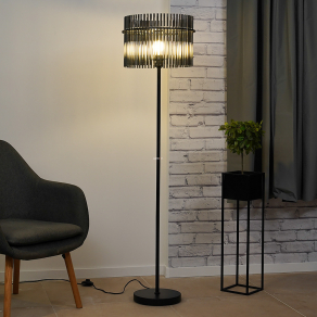   Állólámpa üveg pálcás búrával, 152 cm - Gorley Globo 15698S, 1xE27 foglalattal